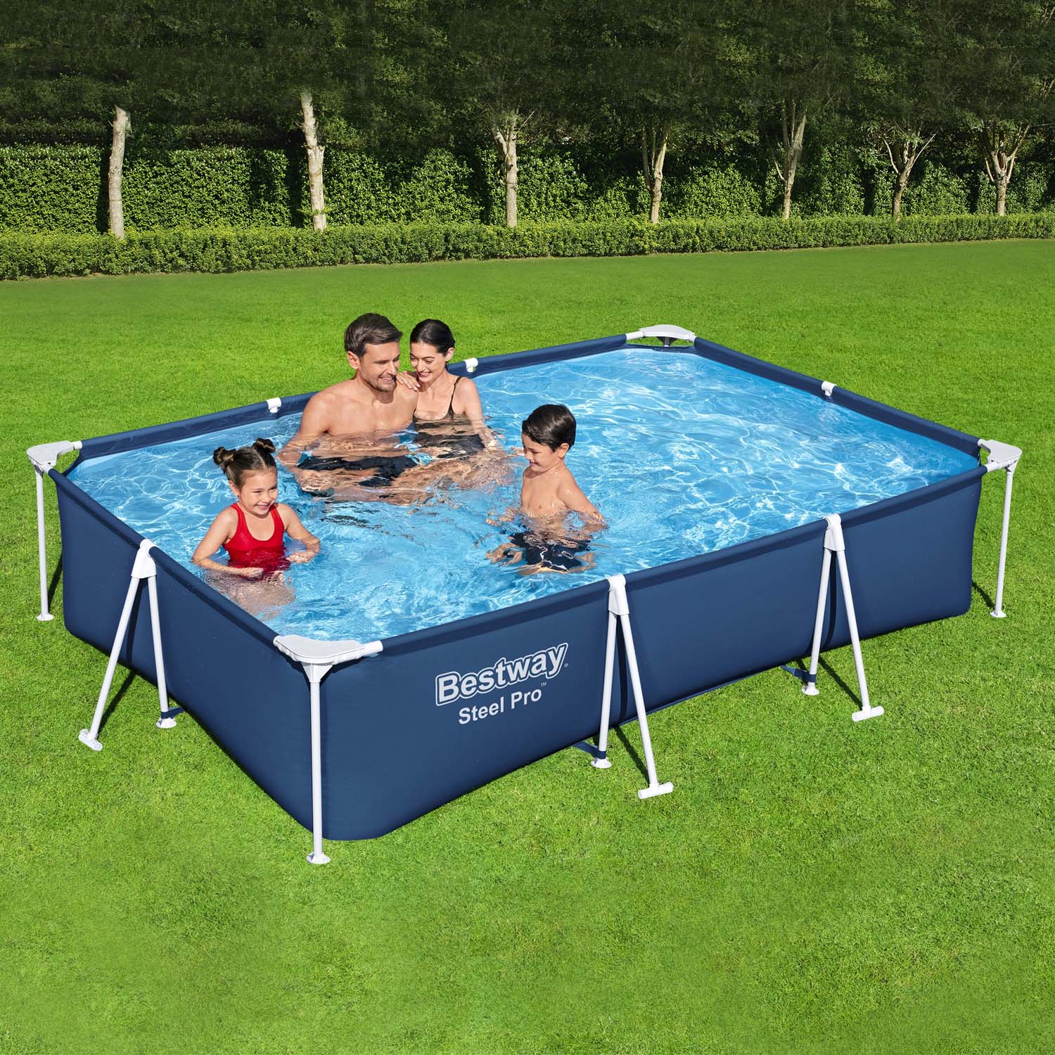 Bestway Steel Pro Frame Pool Set, eckig, blau, mit Filterpumpe Steel_Pro_Filterpumpe_24_M Bestway Steel Pro Frame Pool Set, eckig, blau, mit Filterpumpe Steel_Pro_Filterpumpe_24_M