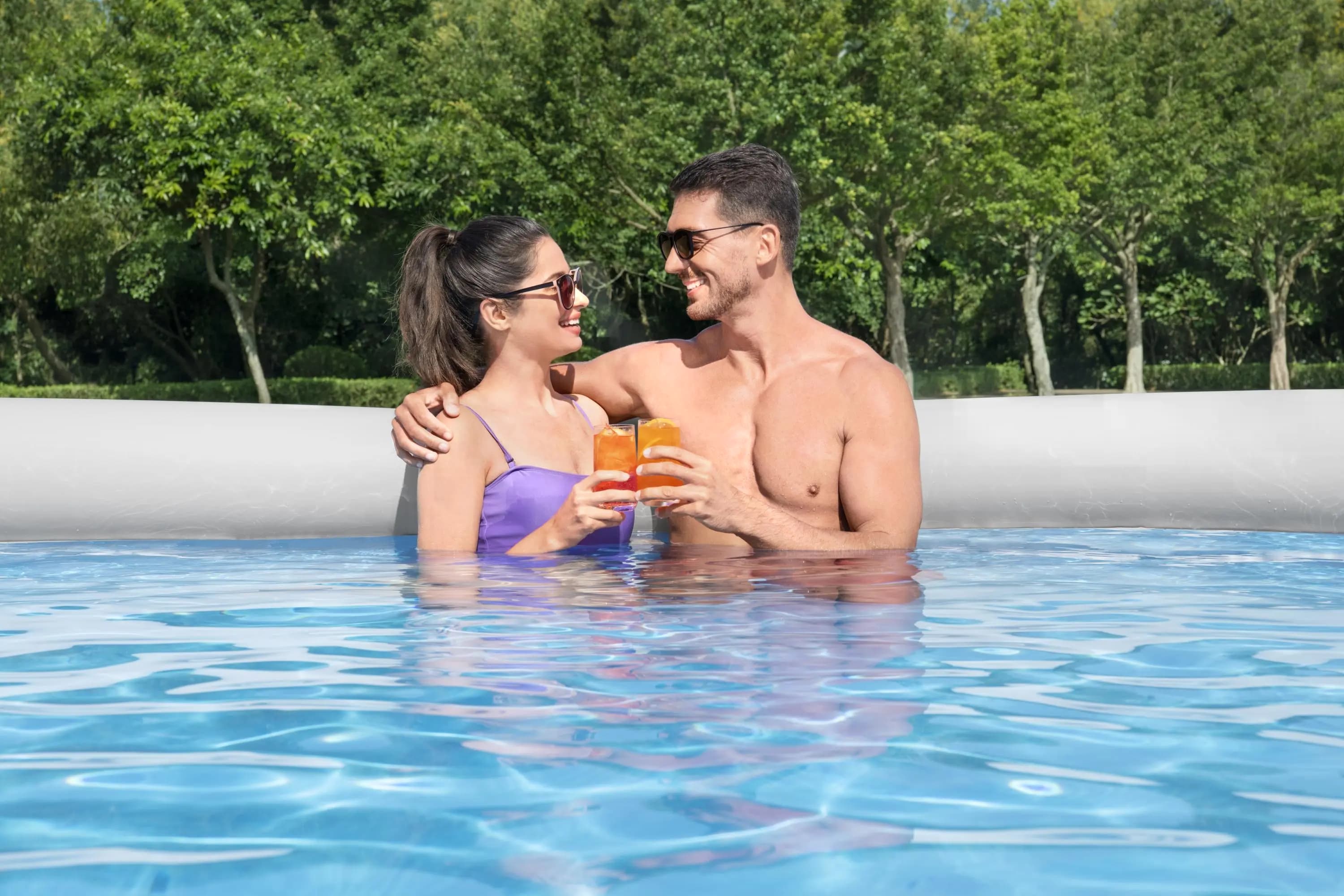 Fast Set™ Aufstellpool-Set mit Filterpumpe Ø 457 x 84 cm, Rattan-Optik (Schiefergrau), rund 57313_22