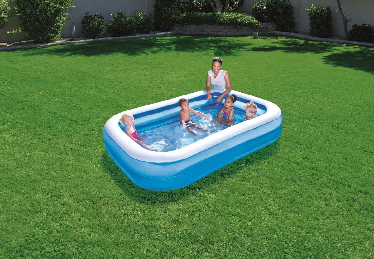 Bestway Family Pool Blue Planschbecken Kinder 262 x 175 x 51 cm 54006_21 Bestway Family Pool Blue Planschbecken Kinder 262 x 175 x 51 cm 54006_21